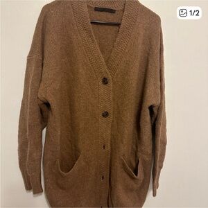 Jenni Kayne Women’s Size Small - Cottage V-Neck Cardigan Sweater - Brown